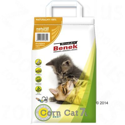Super Benek Corn Cat Natural Clumping Litter